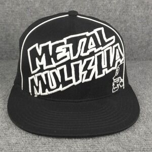 Metal Mulisha Hat Cap Mens Fitted S M Black Wool Flexfit Streetwear Biker Skate